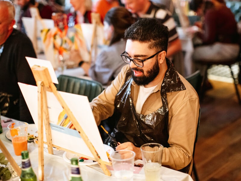 Paint and sip date night ideas